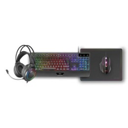 ÷ Teclado mouse headset y alfombrilla mars gaming mcp124proes h-mech rgb 3200dpi negro