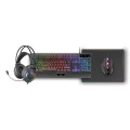 ÷ Teclado mouse headset y alfombrilla mars gaming mcp124proes h-mech rgb 3200dpi negro