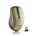 ÷ Mouse ngs wireless evorustgold recargable con teclas silenciosas oro