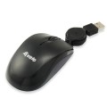 ÷ Mouse equip life optico 2 botones usb cable retractil color negro 1000dpi
