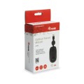 ÷ Mouse equip life optico 2 botones usb cable retractil color negro 1000dpi