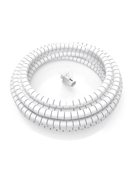÷ Aisens - organizador de cable en espiral 25mm, blanco, 2.0m