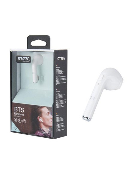 Auricular Bluetooth ct765 pebble - voz hd blanco MTK