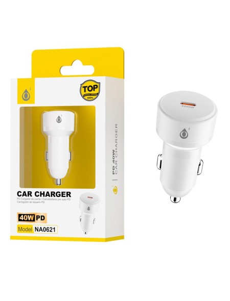 Cargador de coche-mechero Type-C / 40w / Blanco / NA0621 / One+ / 2006211