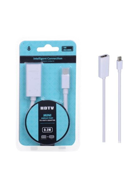 Cable adaptador Mini DisplayPort a HDMI blanco MTK au204