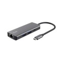 ÷ Hub usb-c trust dalyx 6 en 1 aluminio 1xhdmi 4k 2xusb-a 3.2 1xusb-c pd 100w lector sd microsd