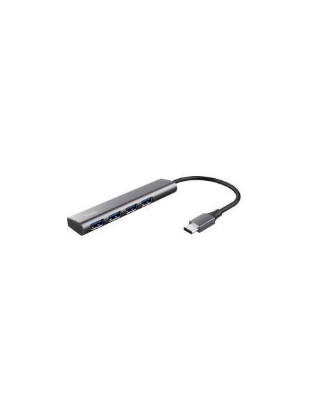 ÷ Hub usb trust halyx usb-c a 4xusb-a 3.2 gen1 gris