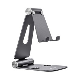 ÷ Aisens - soporte de sobremesa tama?o xl ajustable (2 pivotes) para movil / tablet, gris