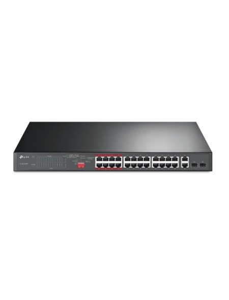 ÷ Switch no gestionable tp-link tl-sl1226p 24p poe+ 10/100 2p gigabit 2p slots combo gigabit sfp total