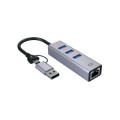 ÷ Adaptador usb-c/usb-a ethernet rj45 conceptornic abby25f con hub usb 3,2 x3 puertos