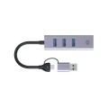 ÷ Adaptador usb-c/usb-a ethernet rj45 conceptornic abby25f con hub usb 3,2 x3 puertos