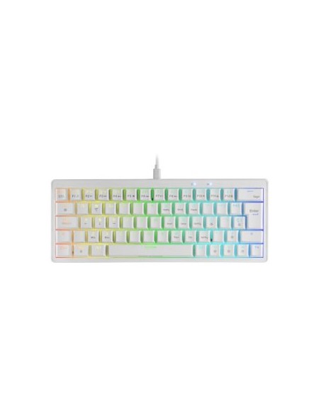 ÷ Teclado mars gaming compacto mkminiprowbes hot-swap mecanico switch azul rgb chroma blanco