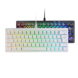 ÷ Teclado mars gaming compacto mkminiprowbes hot-swap mecanico switch azul rgb chroma blanco