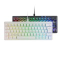 ÷ Teclado mars gaming compacto mkminiprowbes hot-swap mecanico switch azul rgb chroma blanco