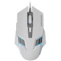 ÷ Mouse mars gaming mm024w rgb flow 4000 dpi ajustable 6 botones mecanicos huano color blanco
