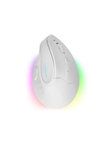 ÷ Mouse mars gaming mmskw wireless ergo paw3104pro 8400 dpi ajustable 9 botones mecanicos huano blanco
