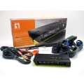 ÷ Conmutador automatico sobremesa level one v/t/m 1a4 cpus usb con audio cables incluidos