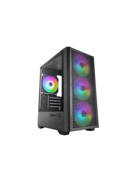 ÷ Caja atx semitorre mars gaming mc-quantum doble cristal templado argb gpu 335mm negra