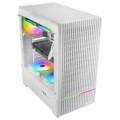 ÷ Caja atx semitorre mars gaming mc-quantum doble cristal templado argb gpu 335mm blanco