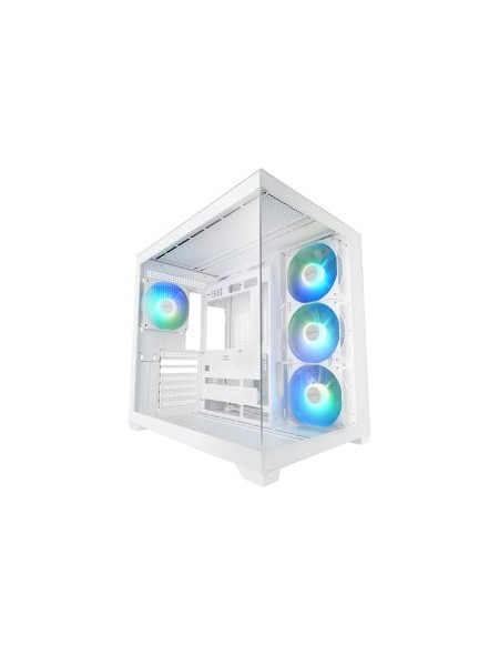 ÷ Caja atx mars gaming mcv5w cristal templado panoramico argb gpu 416mm blanco