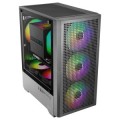 ÷ Caja microatx mars gaming mc-vector gpu max 282mm cristal templado mesh argb usb-c negra