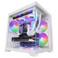 ÷ Caja micro atx mars gaming mc-view3w gpu max 330mm cristal templado panoramico argb usb-c blanca