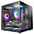 ÷ Caja microatx mars gaming mc-cube gpu max 260mm cubo panoramico argb usb-c negra