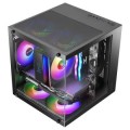 ÷ Caja microatx mars gaming mc-cube gpu max 260mm cubo panoramico argb usb-c negra