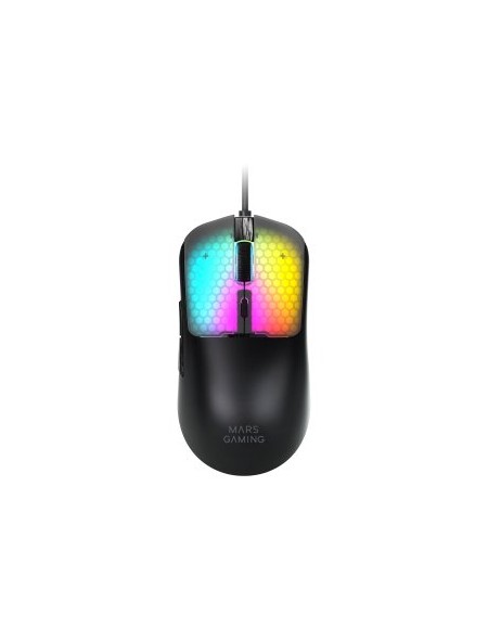 ÷ Mouse mars gaming mm-viper ultraligero 56g cableado usb 6 botones 12800 dpi rgb negro