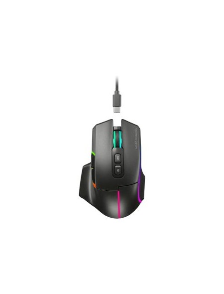 ÷ Mouse mars gaming wireless y bluetooth mmw-vector tri-mode 2.4g ghz bt 5.4 usb-c 7 botones 12000 dpi