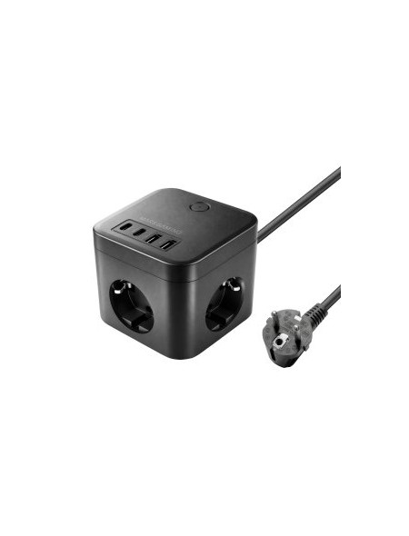÷ Powercube mars gaming md-cube35 4 usb 3 tomas de corriente con cable 1.8m regleta color negro