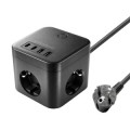 ÷ Powercube mars gaming md-cube35 4 usb 3 tomas de corriente con cable 1.8m regleta color negro