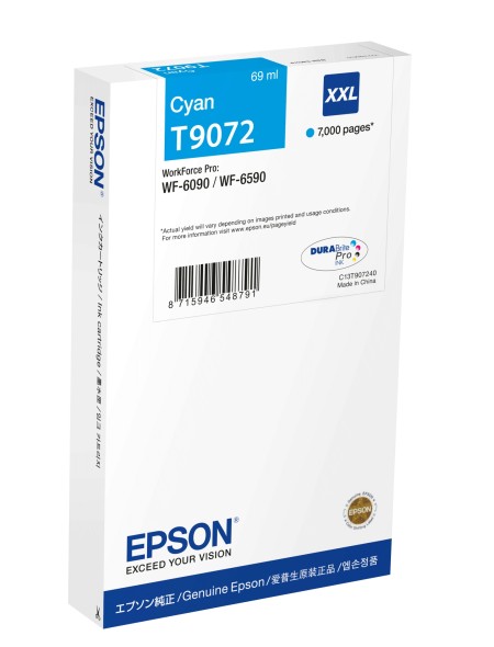 ÷ Tinta original epson t9072 xxl cian c13t907240 69ml