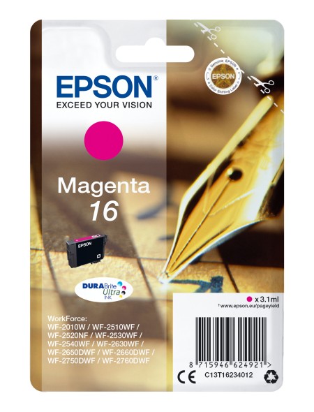 ÷ Tinta original epson t1623 magenta c13t16234012 3.1ml