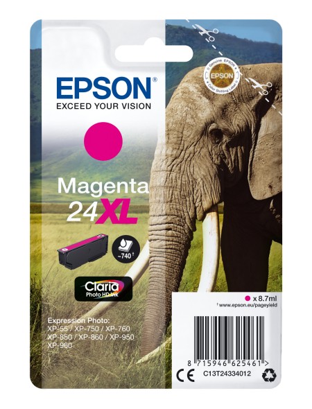 ÷ Tinta original epson t2433 xl magenta c13t24334012 8.7ml
