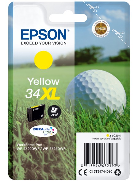 ÷ Tinta original epson t3474 xl amarillo c13t34744010 16.3m