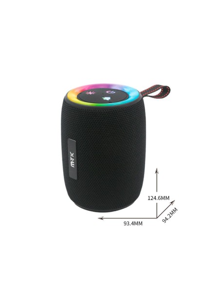 Altavoz Bluetooth 5.3 TF4204 / 8w / 1200 mAh / Luces Led / Tws / Fm / Microsd / Negro / MTK / 0452042