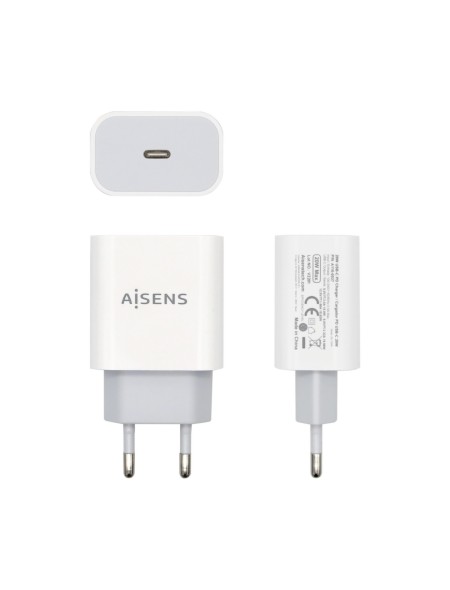 ÷ Cargador aisens usb-c pd3.0 1 puerto 1xusb-c 20w, blanco