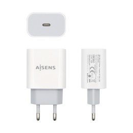 ÷ Cargador aisens usb-c pd3.0 1 puerto 1xusb-c 20w, blanco