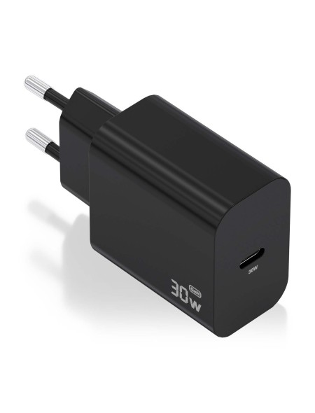 ÷ Aisens - cargador gan 30w, 1xusb-c pd3.0, negro