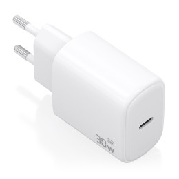 ÷ Aisens - cargador gan 30w, 1xusb-c pd3.0, blanco