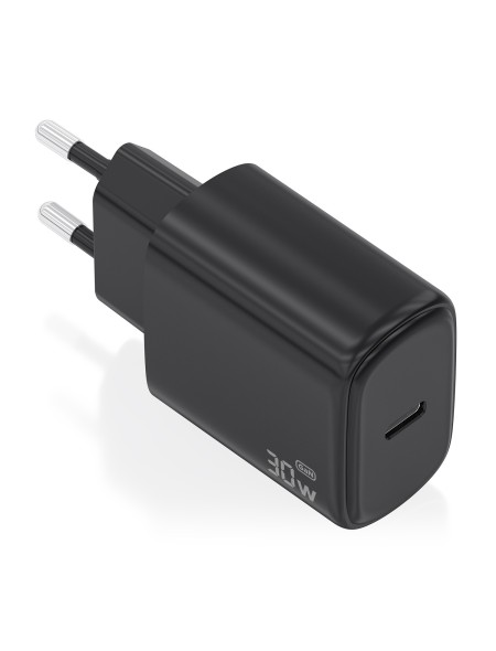 ÷ Aisens - cargador gan 30w, 1xusb-c pd3.0, negro