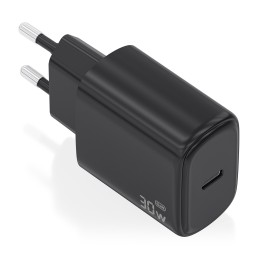 ÷ Aisens - cargador gan 30w, 1xusb-c pd3.0, negro