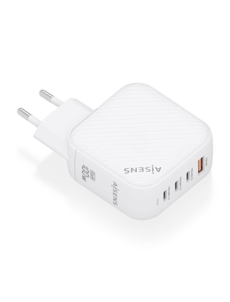 ÷ Aisens - cargador gan 100w, 3xusb-c pd3.0 qc4.0, 1xusb-a qc3.0, blanco