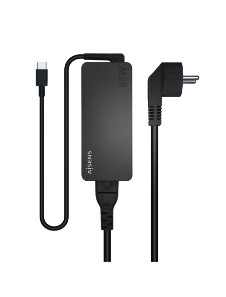 ÷ Aisens - cargador 65w pd3.0 1xusb-c 1.8m, negro