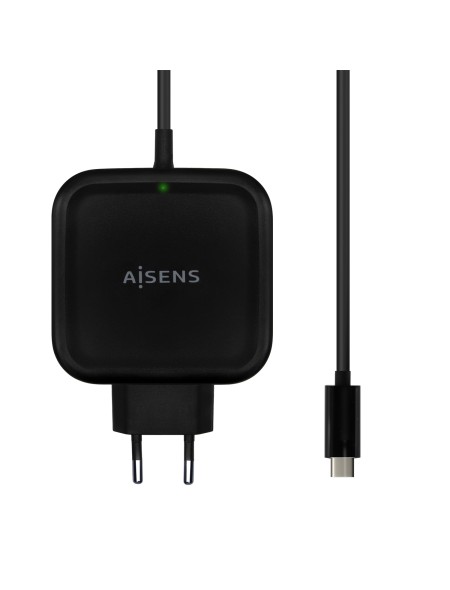 ÷ Aisens - cargador 65w pd3.0 qc3.0 1xusb-c 1.2m, negro