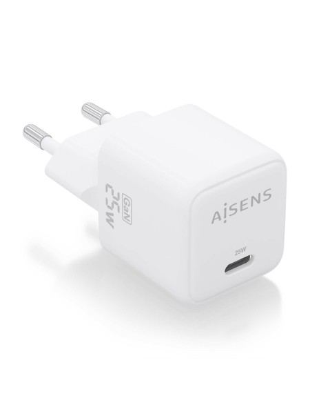 ÷ Aisens - cargador gan 25w, 1xusb-c pd3.0 qc4.0, blanco