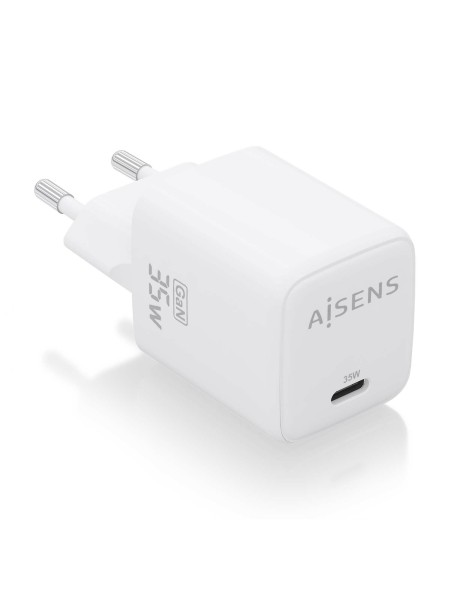 ÷ Aisens - cargador gan 35w, 1xusb-c pd3.0 qc4.0, blanco