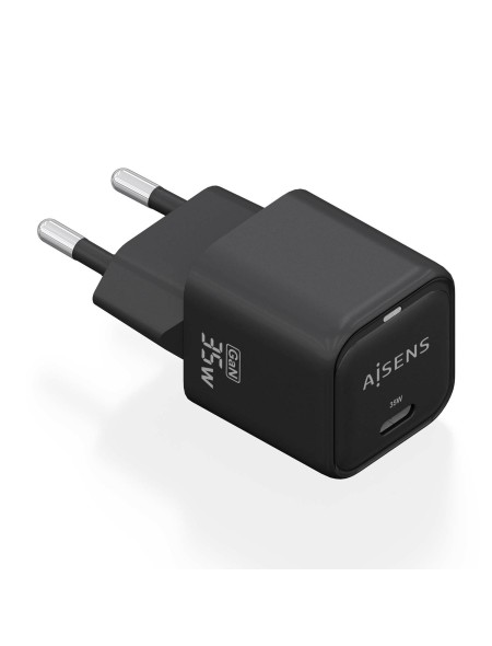÷ Aisens - cargador gan 35w, 1xusb-c pd3.0 qc4.0, negro