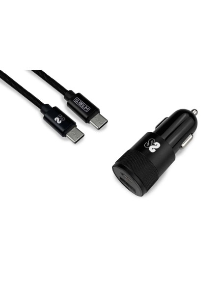 ÷ Subblim cargador coche dual pd20w+qc3.0+c to c/lightning b